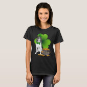 T-shirt Bluetick Coonhound Dog irlandais Leprechaun Saint  (Devant entier)