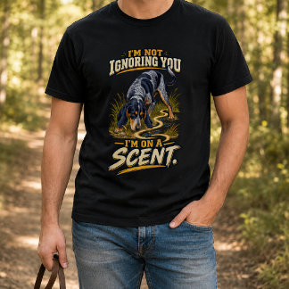 T-shirt Bluetick Coonhound drôle Je suis sur une piste