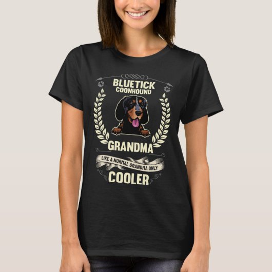 T-shirt Bluetick Coonhound Grandma Like A Normal Grandma O (Devant)