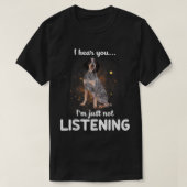 T-shirt Bluetick Coonhound Je vous entends pas écouter T-S (Design devant)