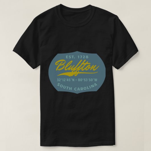 T-shirt Bluffton, Caroline du Sud (Design devant)