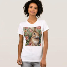 T-Shirt Blush Blooms et rêves de lapin 