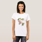 T-shirt Blushing Ivory Peach Rose (Devant entier)