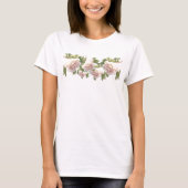 T-shirt Blushing Ivory Peach Rose (Devant)