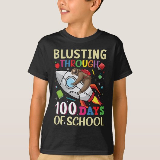 T-shirt Blusting Jusqu'À 100 Jours De L'École 2023 (Devant)