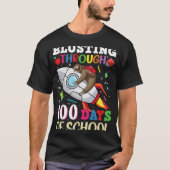 T-shirt Blusting through 100 Days of School Sloth Rocket (Devant)