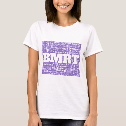 T-shirt BMRT violet Faisons passer le mot ! (Devant)