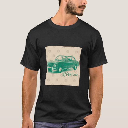 T-shirt BMW Série 02 2002 — Classic Car Design T-Shir (Devant)