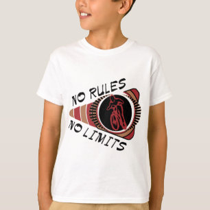T-shirt BMX de recyclage aucunes règles aucunes limites