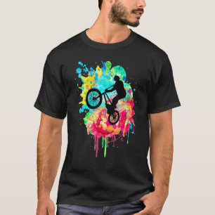 T-shirt Bmx Et Cross Rider En Popart