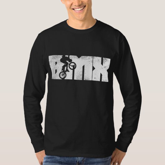 T-shirt BMX Lettres Vélo Stunt Flatland Vélo Bic (Devant)