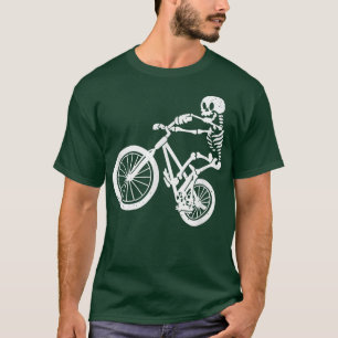 T-shirt BMX Mountain Bike Skeleton I BMX Cyclist Biker 