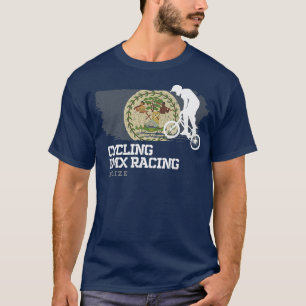 T-shirt BMX Vélo Belize Drapeau Vélo Vélo Course BMX 25