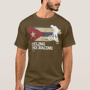 T-shirt BMX Vélo Cuba Drapeau Vélo Vélo Course BMX 316