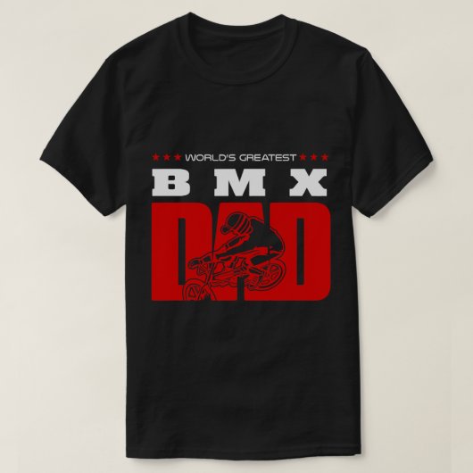 T-shirt BMX Vélo Mondes Meilleurs Bmx Papa (Design devant)