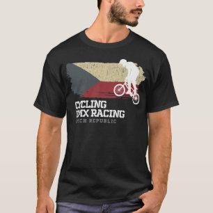 T-shirt BMX Vélo République Tchèque Drapeau Vélo Vélo Cour