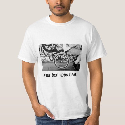 T-Shirt BMX vélo skate park graffiti noir (Devant)