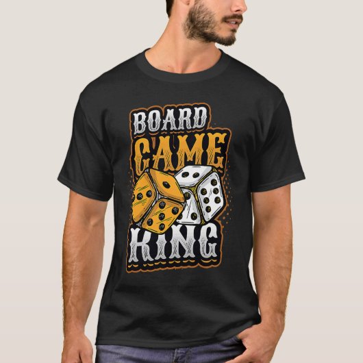 T-shirt Board Game King Dice Tabletop Board Game Player (Devant)
