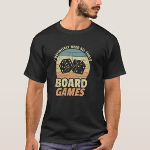 T-shirt Board Games Enthusiast Board Game Dice