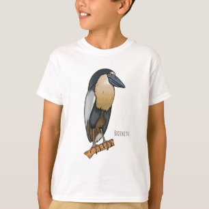 T-shirt Boat-billed heron bird cartoon