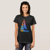 T-shirt Boat Captain Graphic Sail Boat Motor Boat Captain (Devant entier)