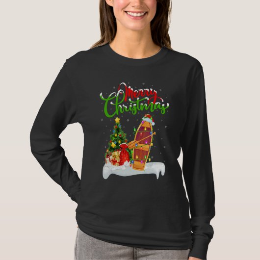 T-shirt Boat Xmas Decorations Santa Boat Christmas (Devant)