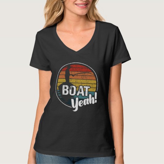 T-shirt BOAT YEAH Retro Sailing  Vintage Clothing (Devant)