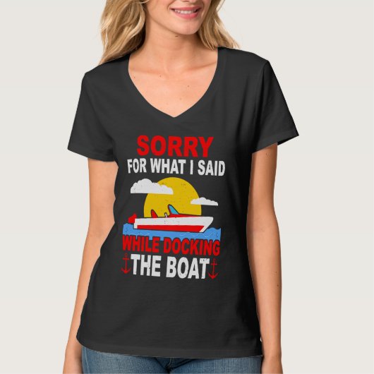 T-shirt Boater Captain Sailing Ship Sailor Saying Boating (Devant)