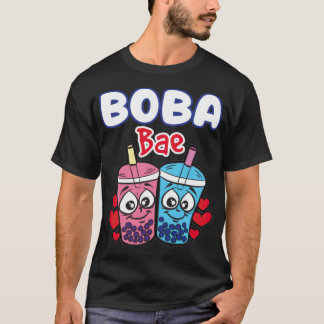 T-shirt BOBA BAE Bubble Tea Frindship Hummor Cartoon andal
