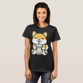 T-shirt Boba Corgi | Thé au lait | Corgi Lover (Devant entier)