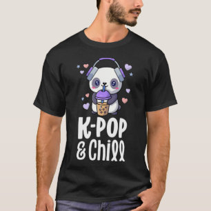 T-shirt Boba Et KPop Kawaii Panda Bubble Tea KPop falken