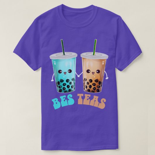 T-shirt Boba Milk Bubble Thé Bes Thés (Design devant)