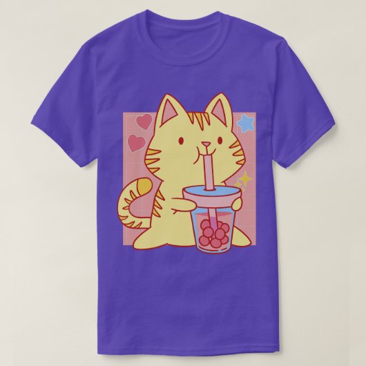T-shirt Boba Neko Kawaii (Design devant)