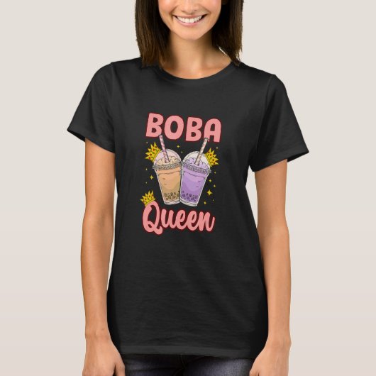 T-shirt Boba Queen Graphic Tea Tea Drinker Tea Brewing Cup (Devant)