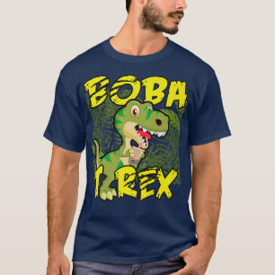 T-shirt Boba T-Rex Funny Bubble Tea Dinosaur 265