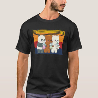 T-shirt Boba Tapioca Perles Bubble Lait Boire Panda Ours P