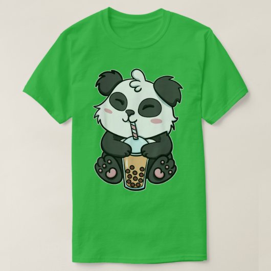 T-shirt Boba Tapioca Perles Bubble Lait Thé Boire Panda Lo (Design devant)