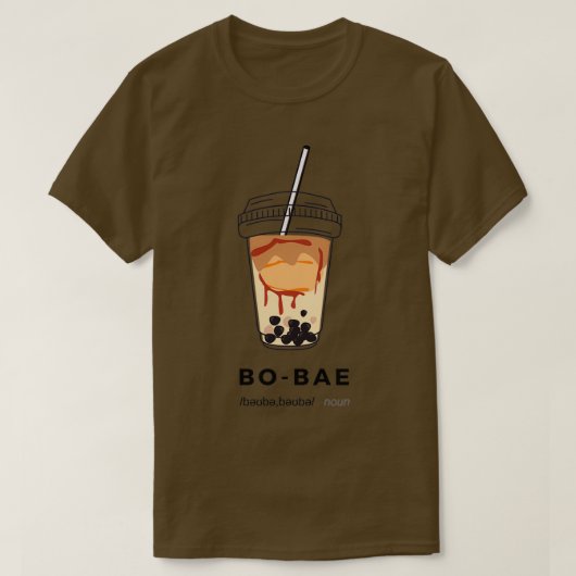 T-shirt Boba Tea Buble Milk Tea (Design devant)