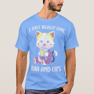 T-shirt Boba Tea Cat Bubble Tea Kawaii Anime Lait Japonais