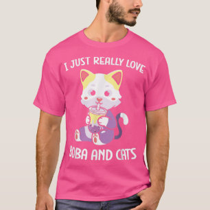 T-shirt Boba Tea Cat Bubble Tea Kawaii Anime Lait Japonais