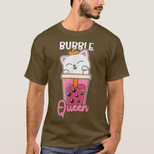 T-shirt Boba Tea Cat Buble Queen Tea Kawaii Anime Japanes