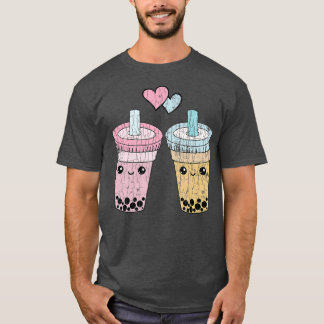 T-shirt Boba Tea Couples Funny Bubble Milk Lover Graphic P