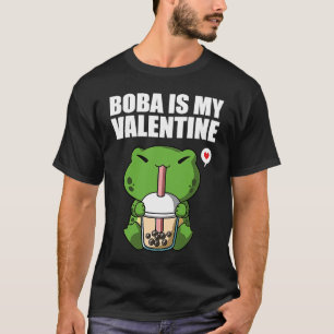 T-shirt Boba Tea est ma Saint Valentin Frog Anti Valentine