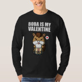 T-shirt Boba Tea is My Valentine Horse Anti Valentines Day (Devant)