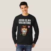 T-shirt Boba Tea is My Valentine Samurai Anti Valentines D (Devant entier)