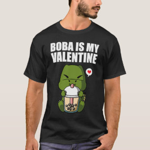 T-shirt Boba Tea My Valentine T Rex Dinosaur Anti Valen