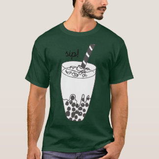 T-shirt Boba Tea noir et blanc
