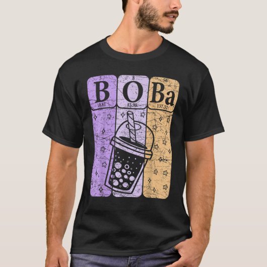 T-shirt Boba Tea Periodic Table Elements Bubble Tea  Nerd (Devant)