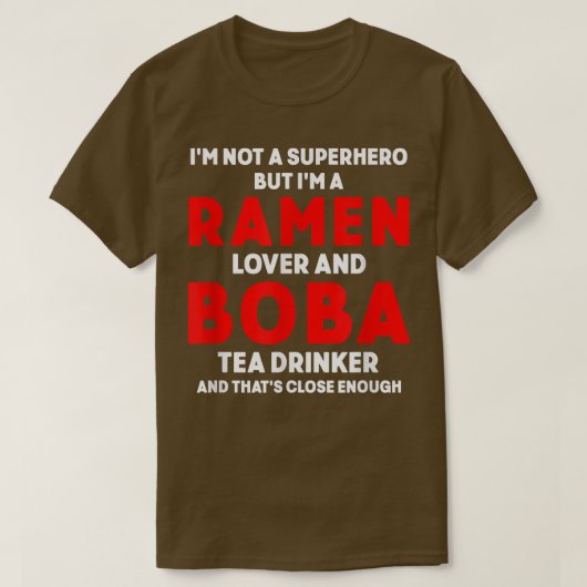 T-shirt Boba Tea Ramen Cute Kawaii Bubble Milk Tea 245 (Design devant)