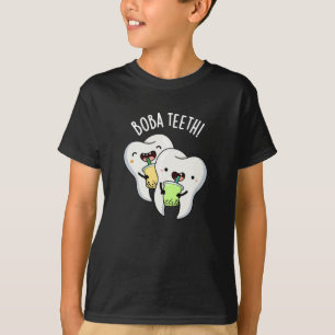 T-shirt Boba Teeth drôle Boba Tea Pun Dark BG